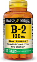 Mason Natural Vitamina B-2 100 mg, 100 Comprimidos