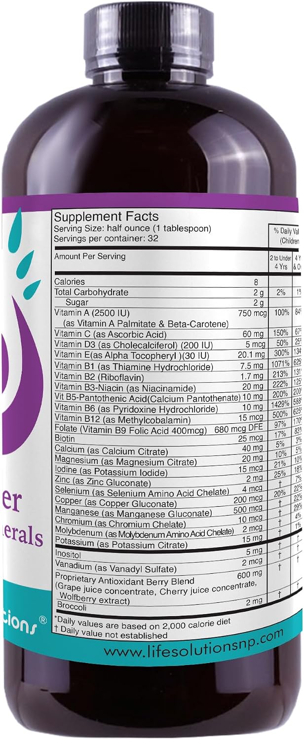 Life Solutions Multivitamínico Líquido para Niños - 473 ml