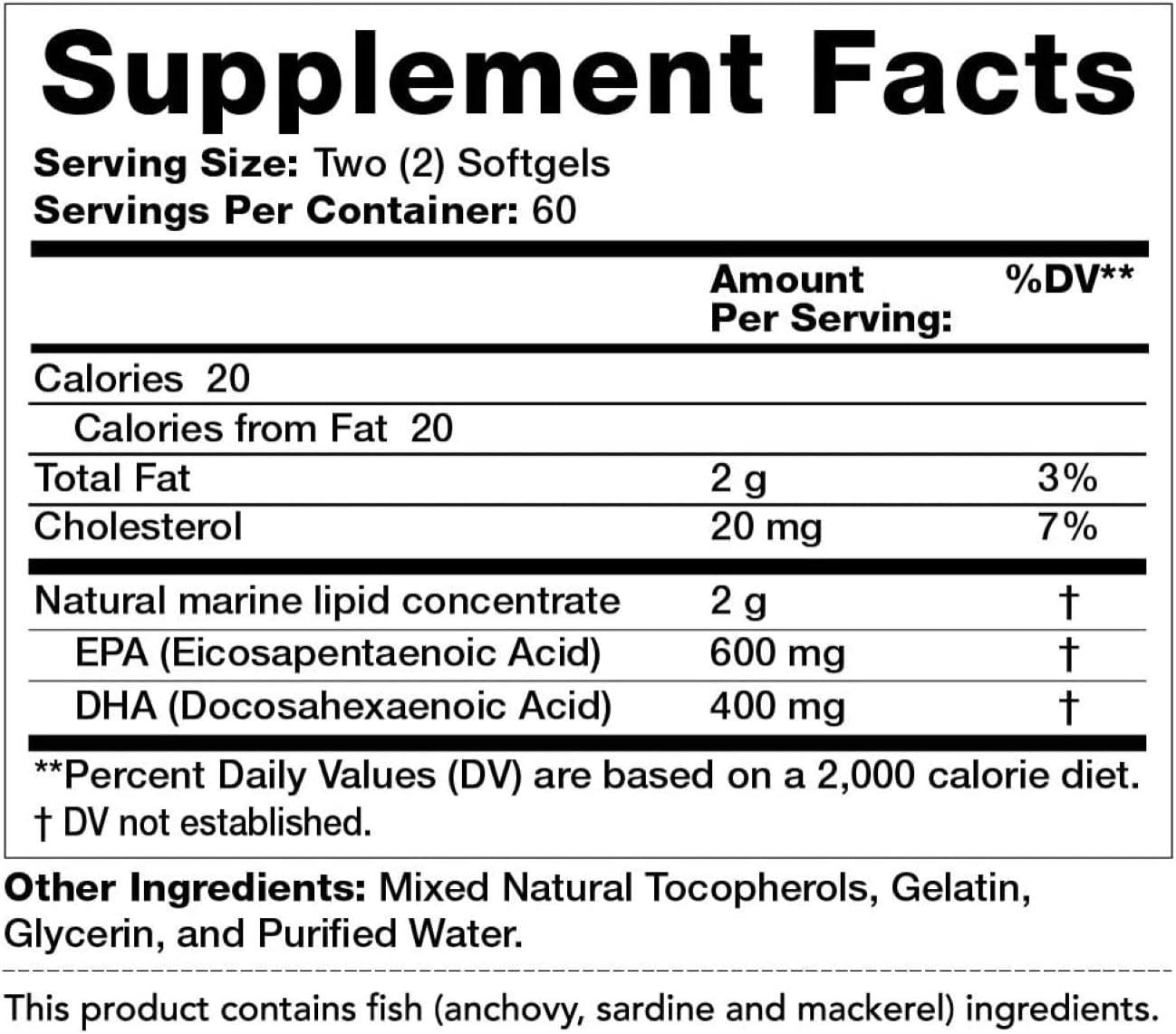 Aceite de Pescado Mega Omega 3 de Olympian Labs, 60 dosis