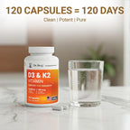 Dr. Berg Maximum Strength 7-in-1 Vitamin D3 K2 10,000 IU - 120 Capsules