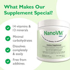 NanoVM Adult - Multivitamínico en Polvo Sin Alérgenos para Mujeres y Hombres, 275g