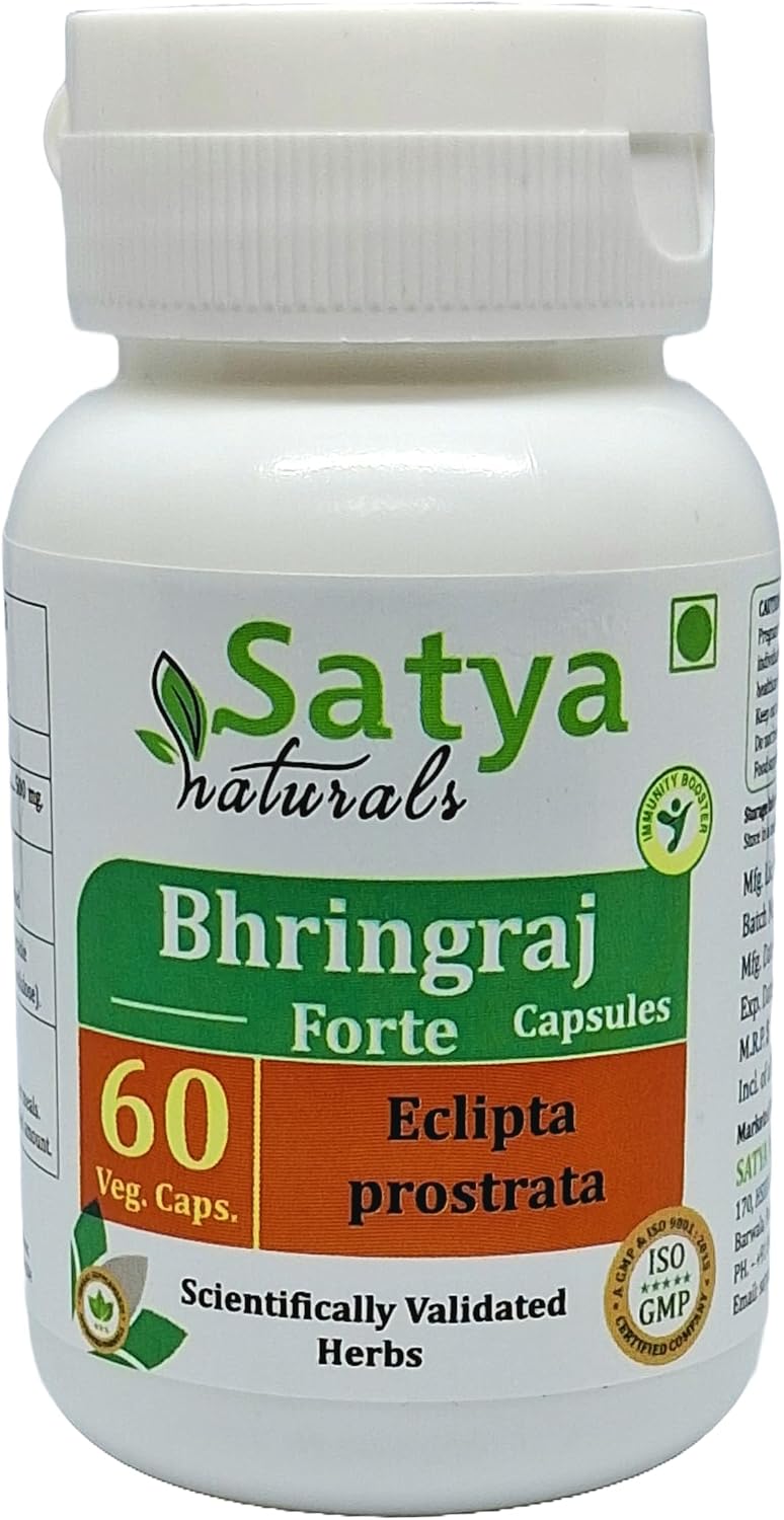 Cápsulas de Bhringraj 500 mg – Extracto de Eclipta Prostrata – Pack de 4 (240 cápsulas)