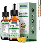 2 Pack GLP-1 Oral Solution Support con Berberina, Canela de Ceilán, Té Verde, Cromo y Fibra de Celulosa para el Hambre y el Metabolismo, Bienestar Digestivo, Gotas Líquidas Naturales GLP1 Diarias