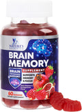 Nature's Nutrition Gominolas para Memoria y Concentración - Suplemento Cerebral 3X con Vitamina B6, B12 y Fosfatidilserina - 60 Gominolas