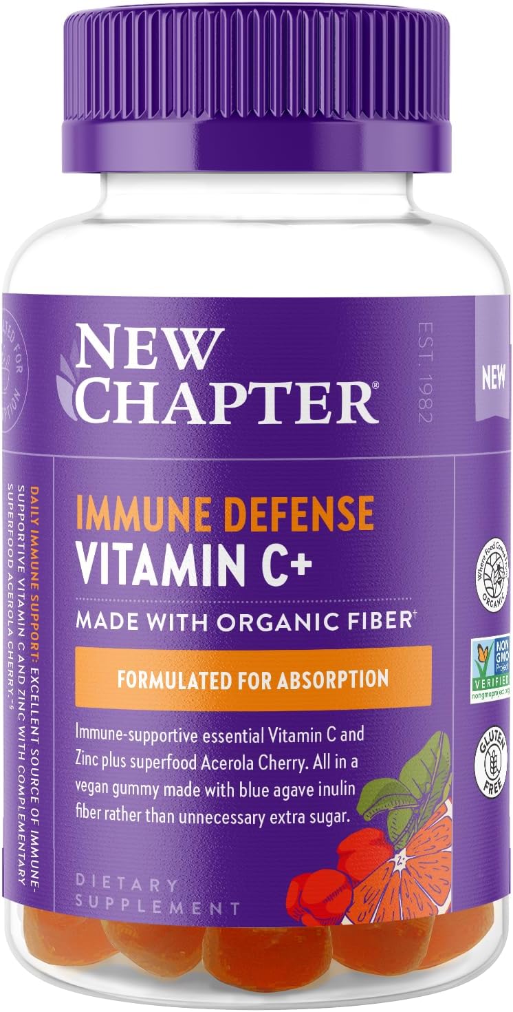 New Chapter Vitamin C+ Gominolas - 35% Menos Azúcar - 60 Gominolas
