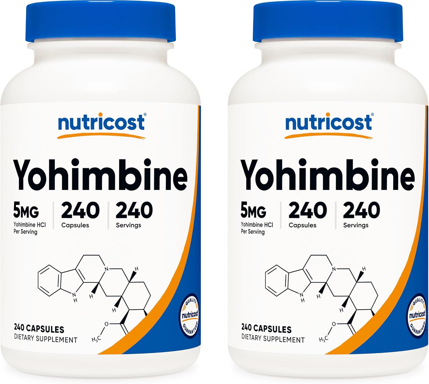 Nutricost Yohimbine HCl 5mg, 240 cápsulas de máxima potencia