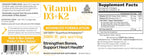 TURNER Vitamina D3 y K2 Cápsulas, Alta Potencia D3 2000 UI y K2 (MK7) 80 mcg, 120 Cápsulas (2 Meses)