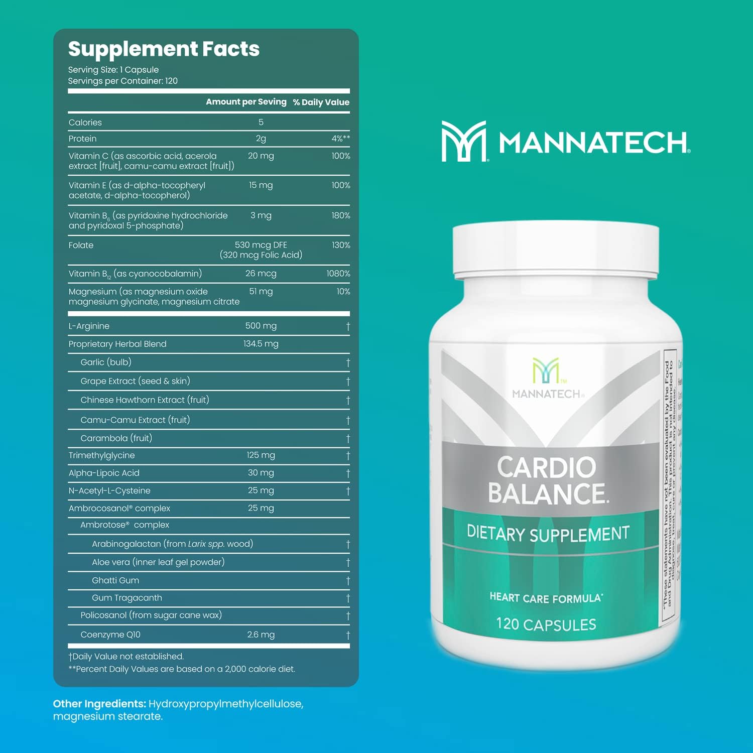 Mannatech CardioBALANCE, 90 Cápsulas