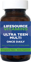 LifeSource Vitamins Ultra Teen Multi 60 Comprimidos Veganos - Multivitamínico para Adolescentes