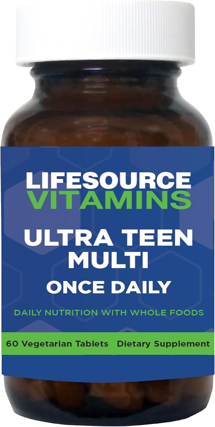 LifeSource Vitamins Ultra Teen Multi 60 Comprimidos Veganos - Multivitamínico para Adolescentes