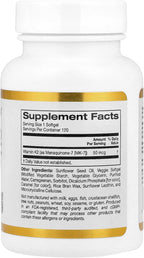 Lake Avenue Vitamina K2 (Menaquinona-7), 50 mcg, 120 Cápsulas Blandas Vegetales