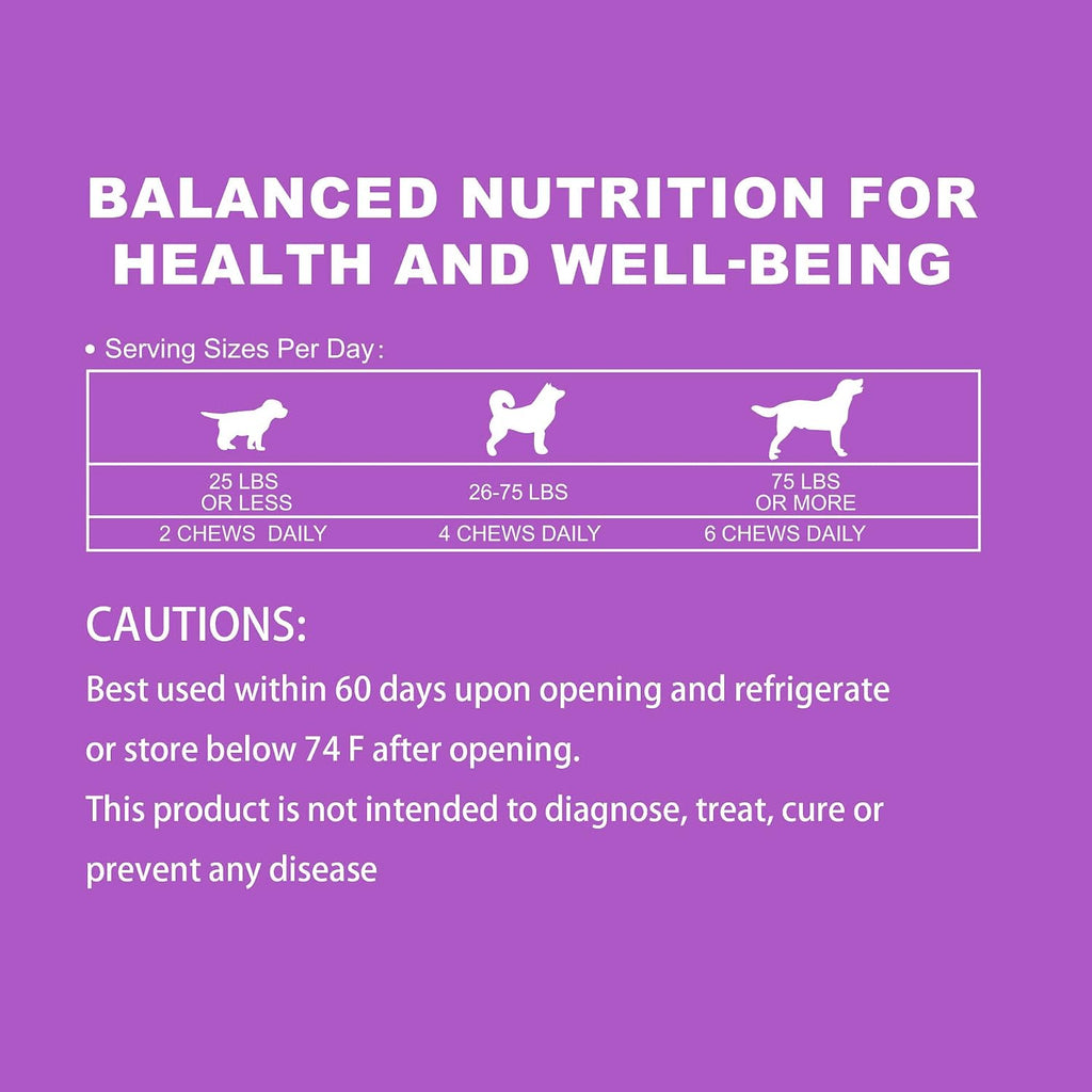 Probióticos para Perros con Enzimas, Papaya, Calabaza y Aceite de Krill - 200 Masticables