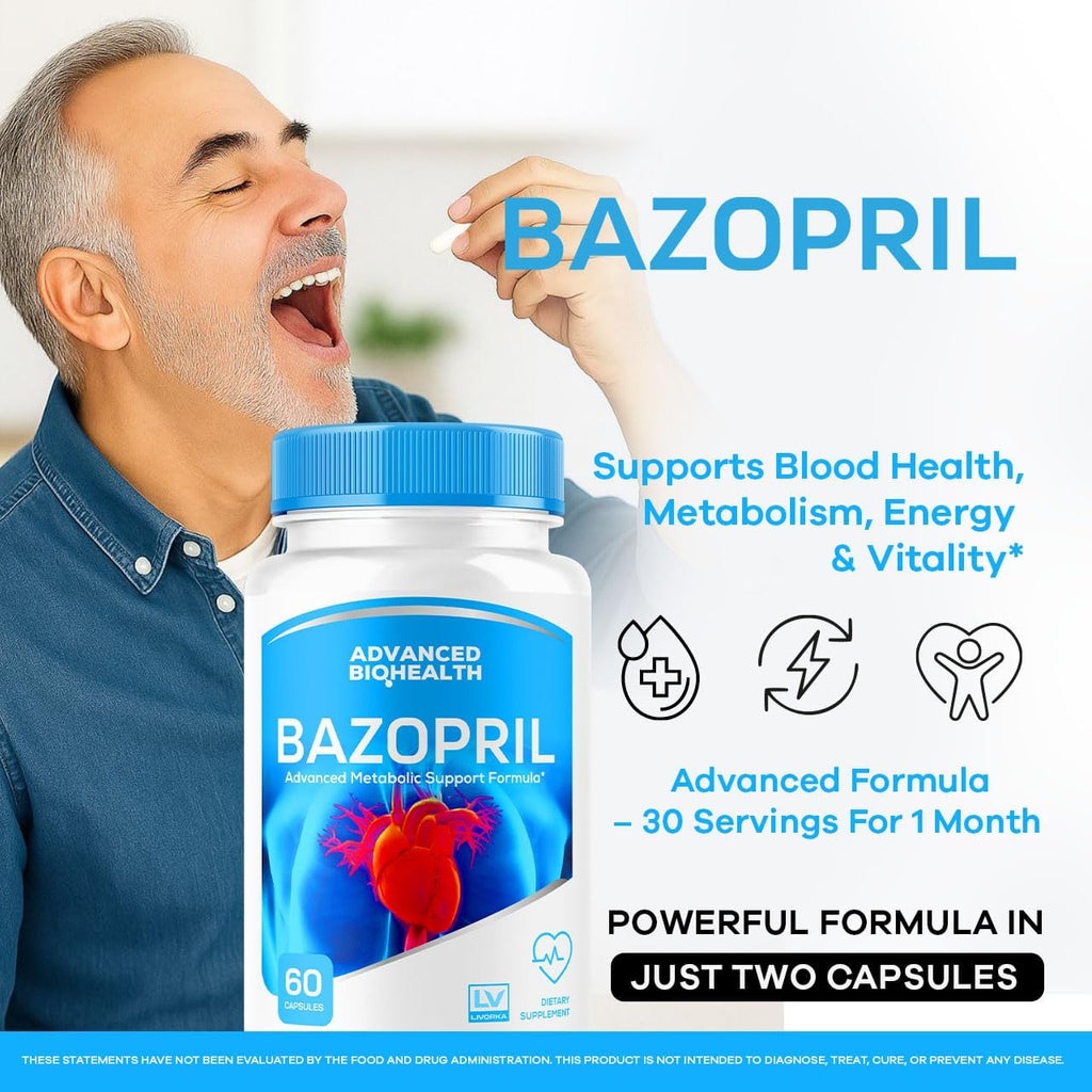 Bazopril Cápsulas - Pack de 2 (120 Cápsulas) - Fórmula Avanzada para el Equilibrio Sanguíneo