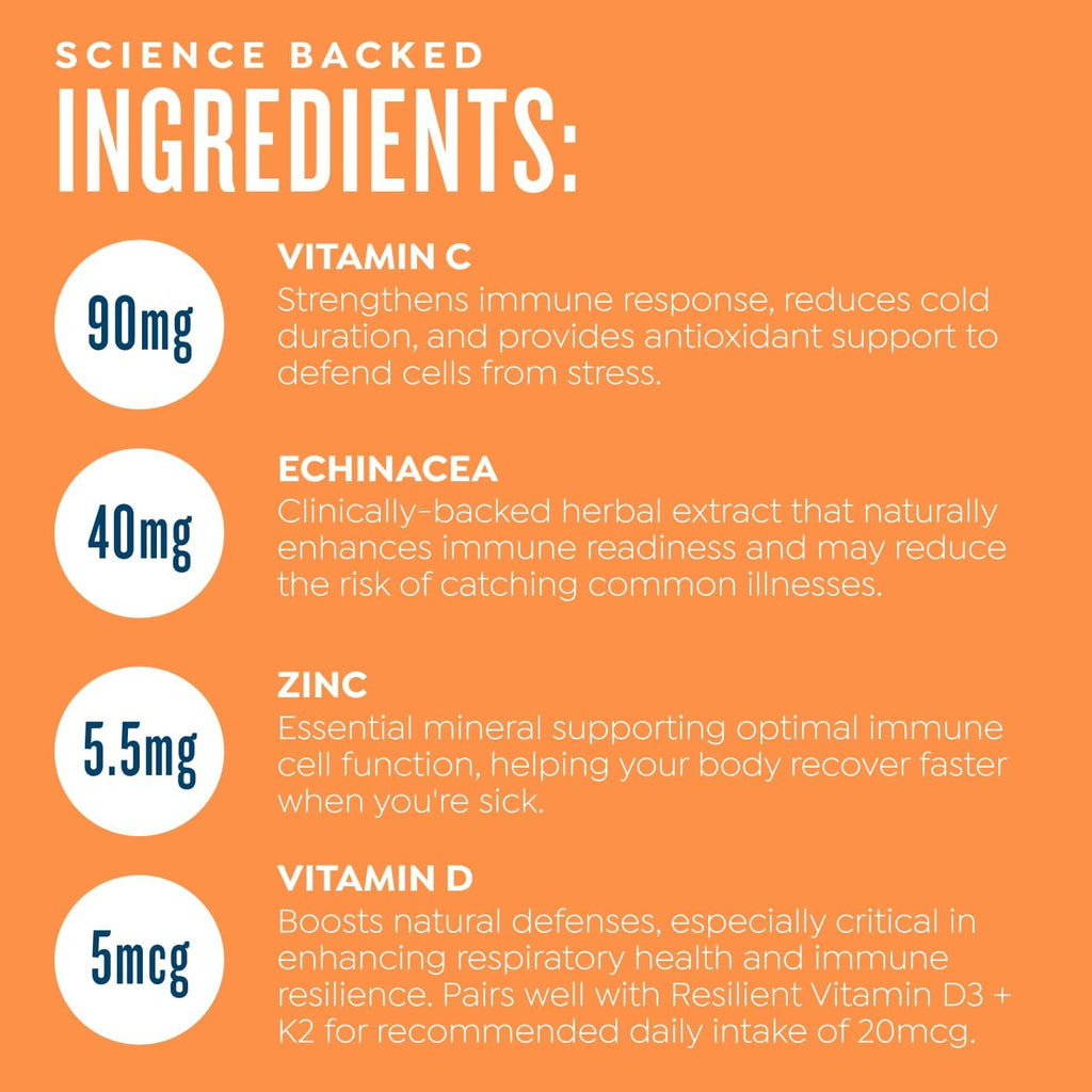 PROTEKT Suplemento Líquido de Apoyo Inmunológico - Mezcla Líquida, Sin Azúcar, con Vitamina C y Zinc, Sabor Mixed Berry, 10 sobres