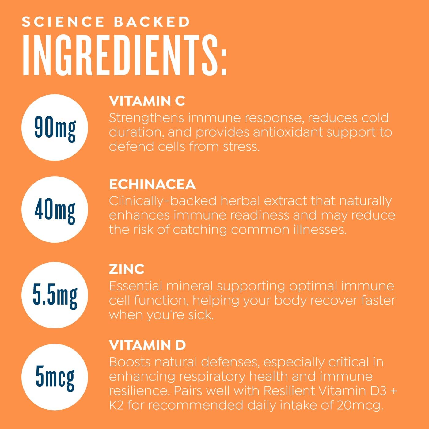 PROTEKT Suplemento Líquido de Apoyo Inmunológico - Mezcla Líquida, Sin Azúcar, con Vitamina C y Zinc, Sabor Mixed Berry, 10 sobres