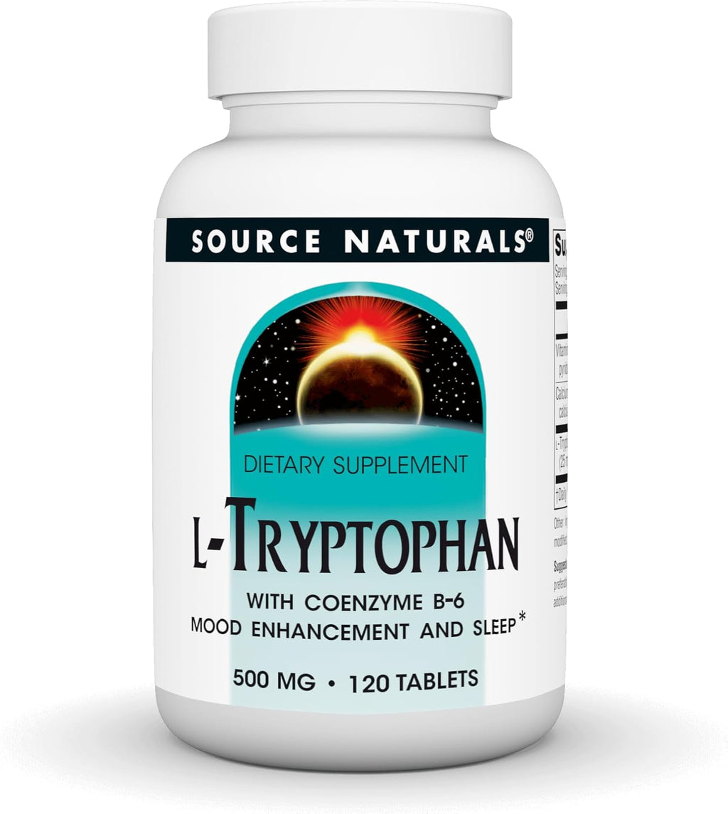 Source Naturals L-Tryptophan with Coenzyme B-6 500 mg - 60 Tablets