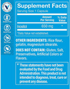 The Vitamin Shoppe Inositol 650 mg - 300 Cápsulas - Complemento Alimenticio