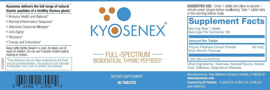 Kyosenex® - Suplemento Natural de Péptidos de Timo de Espectro Completo