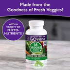 GOVANA Fruits & Veggies - Suplemento con 16 Frutas y 16 Verduras, Té Verde y B12, Cero Carbohidratos