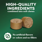 Greenies Supplements Sensitive Care Allergy & Immune Support - Snacks blandos para perros - Fórmula sin pollo - Sabor a mantequilla de cacahuete - Bolsa de 220 g (40 unidades)