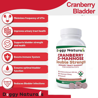 Cranberry D-Mannose para Perros y Gatos - – D-manosa: Azúcar simple que se une a las bacterias en el tracto – Image 8