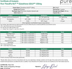 Pure Therapro Rx S-Acetyl Glutathione Gold, 100mg, 120 Cápsulas