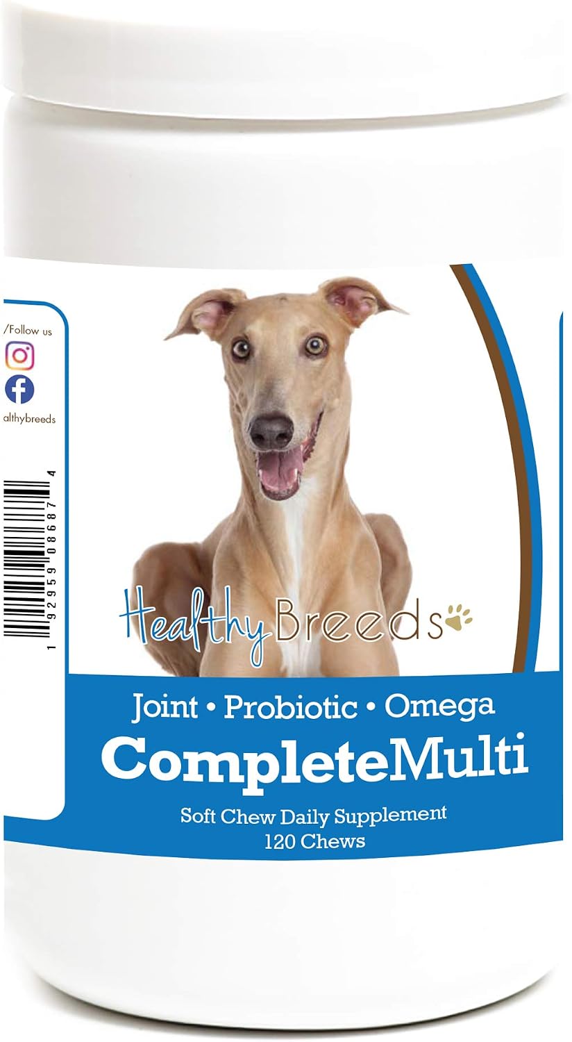 Healthy Breeds Italian Greyhound Multivitamínico Completo en Masticables Suaves - 120 unidades