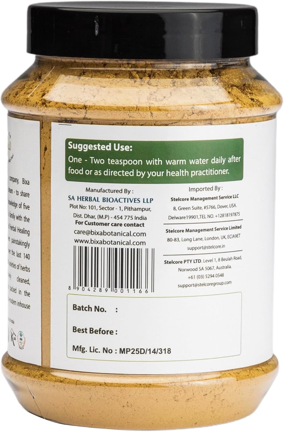 bixa BOTANICAL Mucuna Pruriens en polvo | 454 g | Vegano, sin gluten, tratado al vapor
