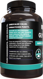 PURE ORIGINAL INGREDIENTS Glicina (365 Cápsulas) - Sin Magnesio, Sin Rellenos, Siempre Puro