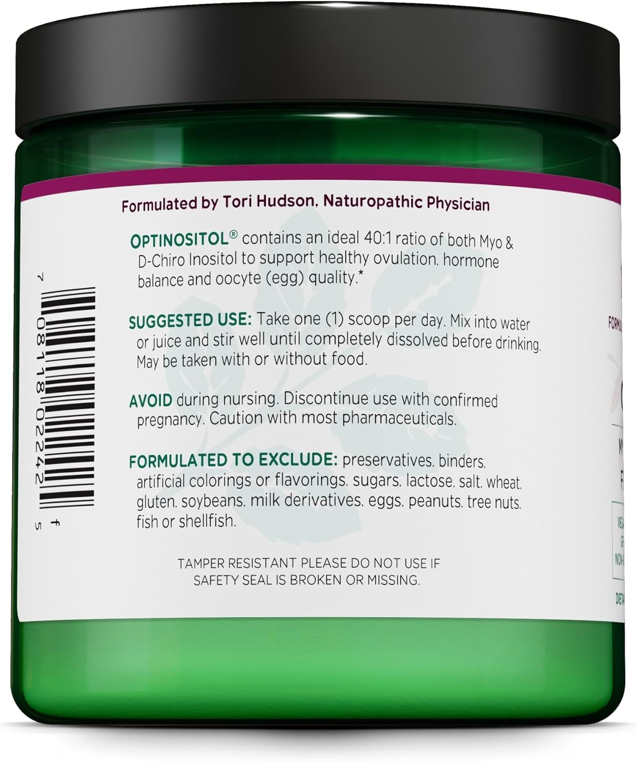 Vitanica Optinositol – Polvo de Myo-Inositol y D-Chiro Inositol 4100 mg, 30 Días