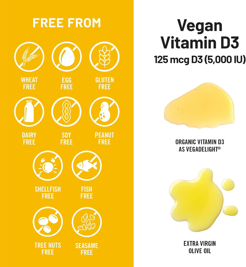 NatureWise Vitamina D3 Vegana 5000 UI (125 mcg) - 60 Cápsulas Blandas