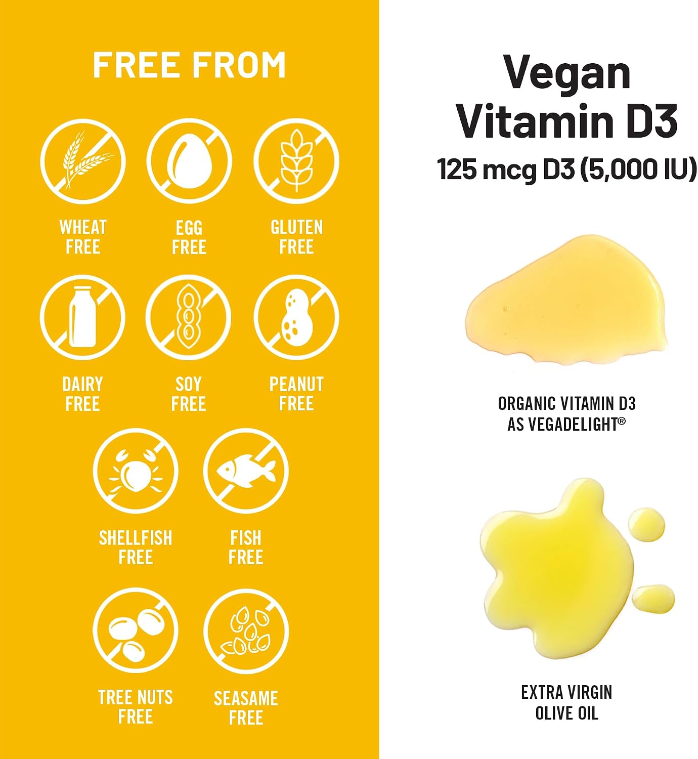 NatureWise Vitamina D3 Vegana 5000 UI (125 mcg) - 60 Cápsulas Blandas