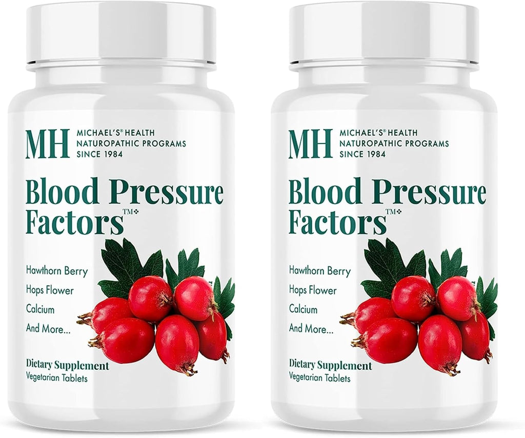 Michael's Health Naturopathic Programs Blood Pressure Factors - 60 Comprimidos Vegetarianos, Paquete de 2 - Proporciona Soporte para el Equilibrio de Líquidos - Kosher - 40 Porciones