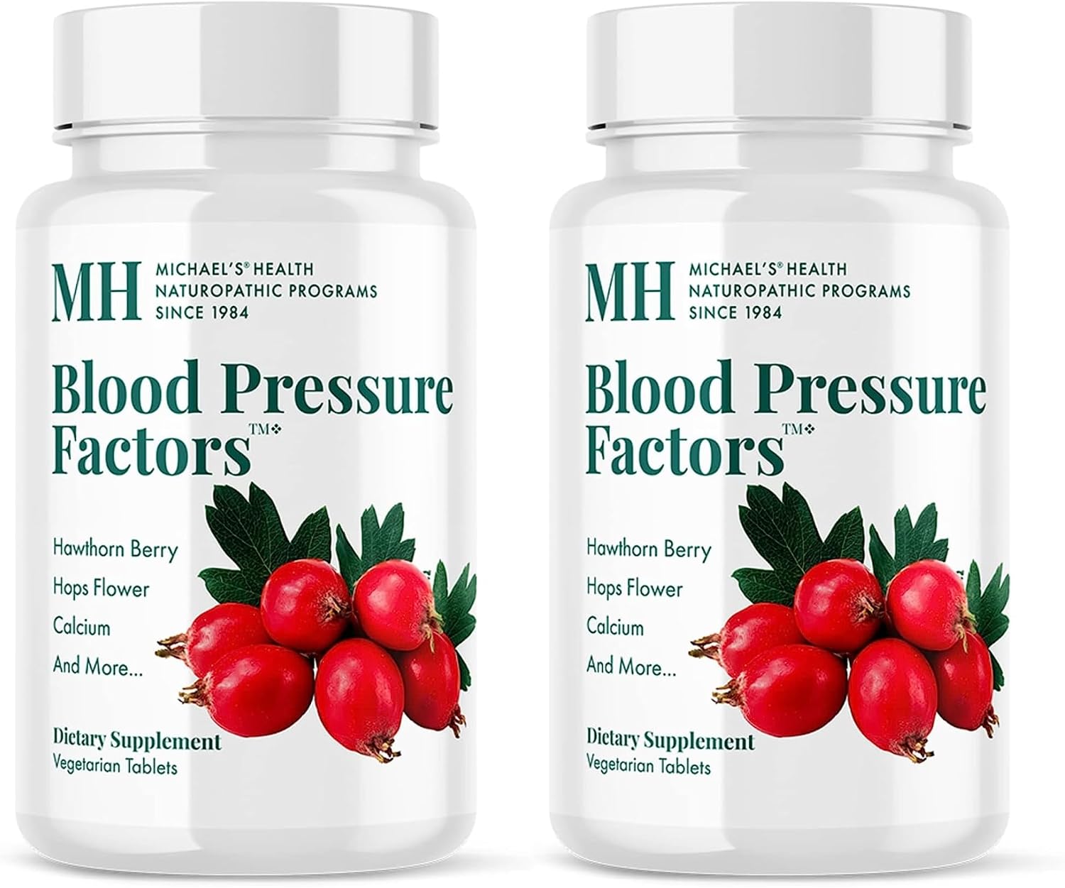 Michael's Health Naturopathic Programs Blood Pressure Factors - 60 Comprimidos Vegetarianos, Paquete de 2 - Proporciona Soporte para el Equilibrio de Líquidos - Kosher - 40 Porciones