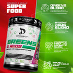 DRAGON PHARMA Greens and Reds, 23 Superalimentos Orgánicos, 30 porciones