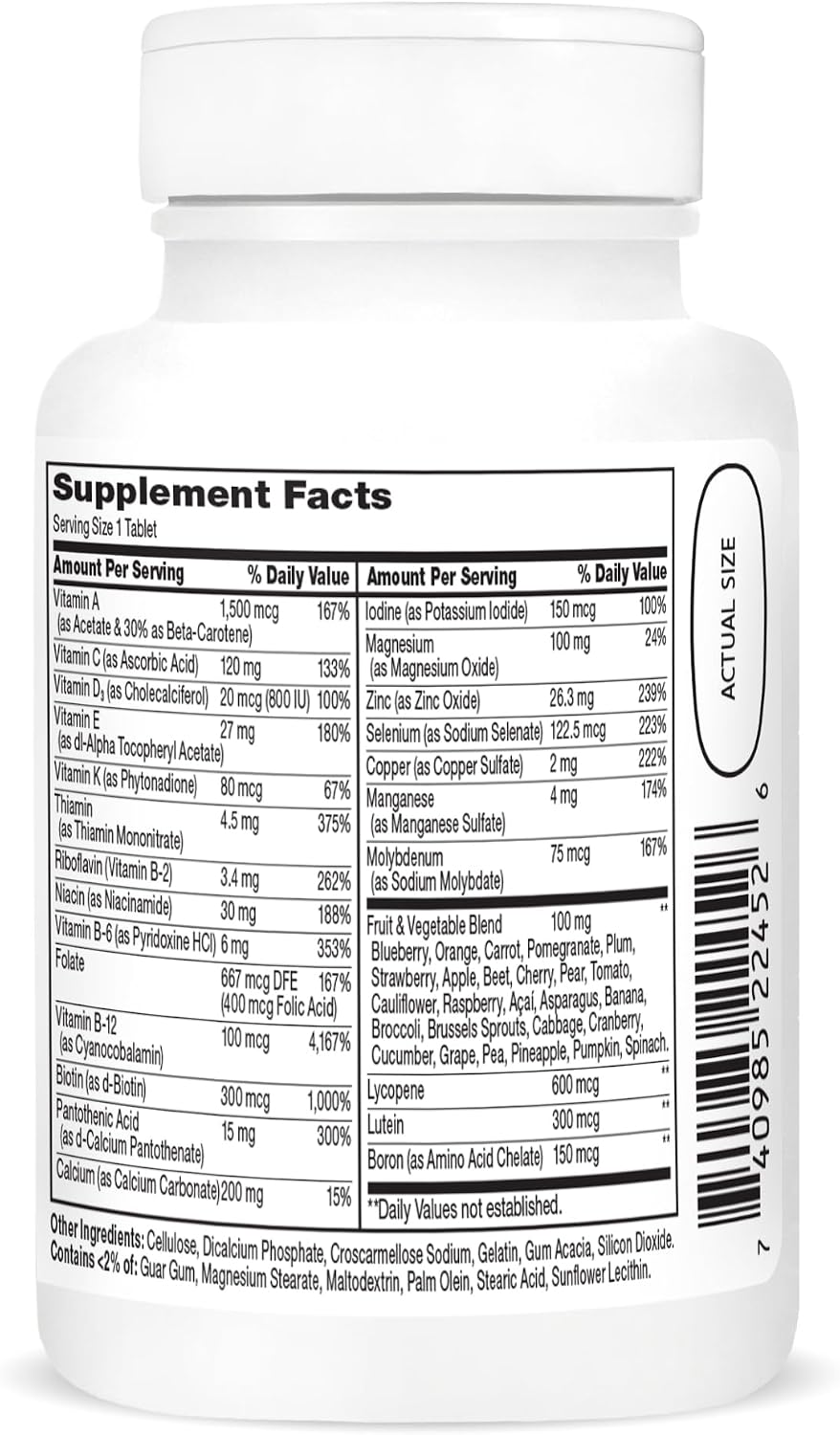 21st Century Wellify Multivitamínico para Hombres 50+ con Minerales, 65 Comprimidos