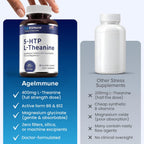5-HTP 100mg + L-Theanina 400mg | Complemento para el Estrés y Relajación | AgeImmune