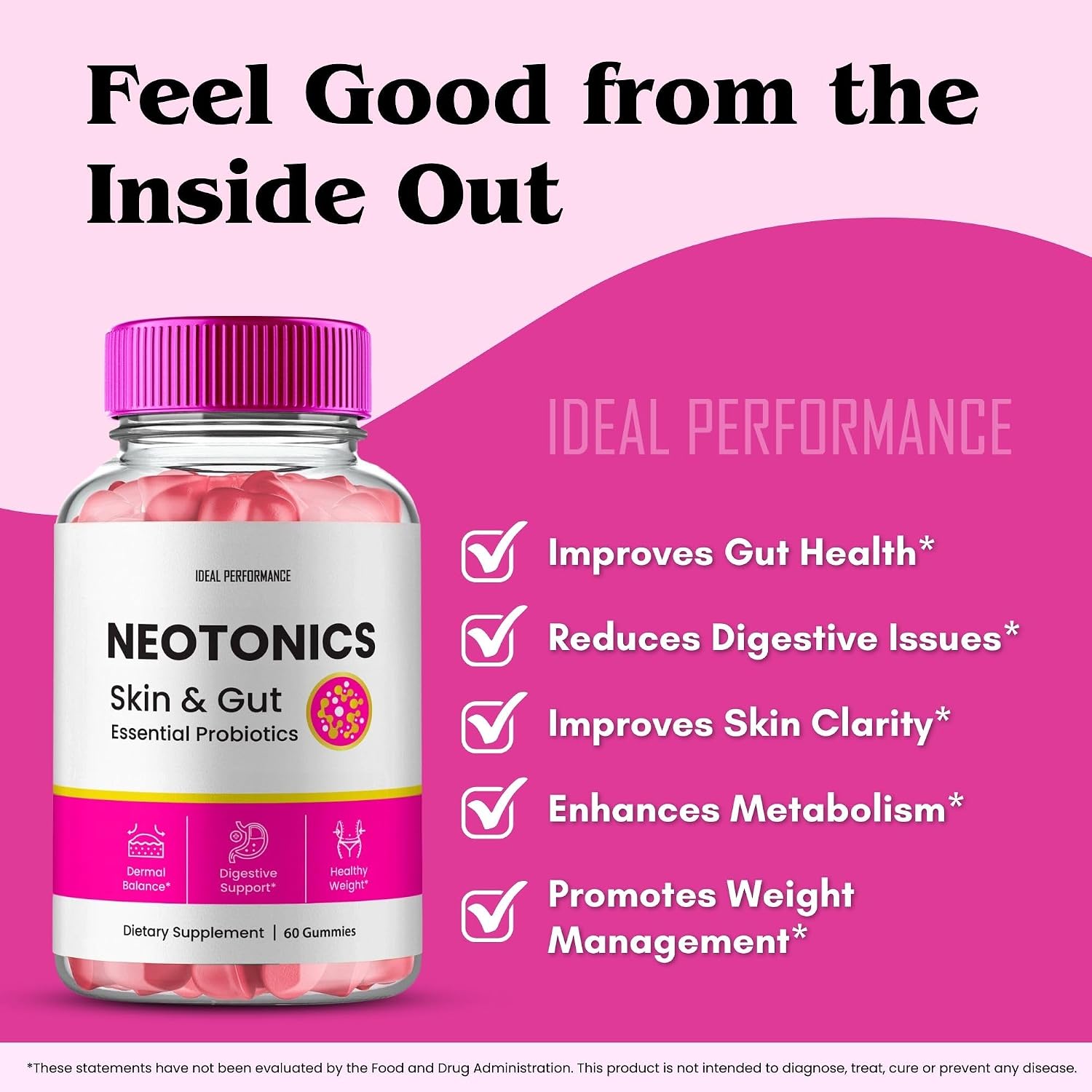 Neotonics Skin and Gut Gummies – Gominolas para Piel y Salud Intestinal (Pack de 3)