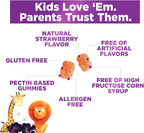 Multivitamínico para niños - Gomitas multivitamínicas diarias con vitamina D, vitaminas B, zinc y más - Apoyo a la energía, memoria y sistema inmunitario - Sabor bayas natural - 120 gomitas
