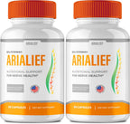 Arialief Cápsulas para la Memoria y Concentración, Fórmula Avanzada Aria LIEF para el Apoyo Cerebral, Nootrópico de Máxima Potencia, Natural, Paquete de 2