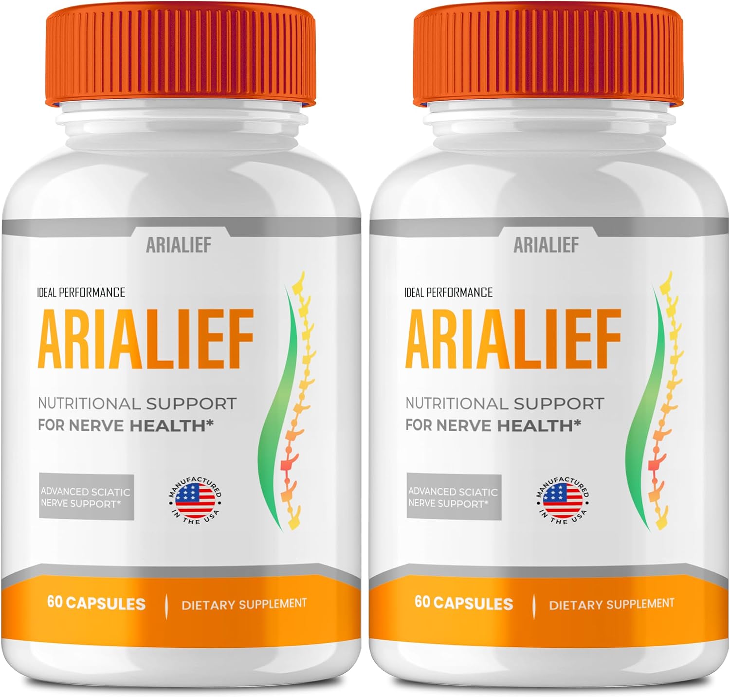 Arialief Cápsulas para la Memoria y Concentración, Fórmula Avanzada Aria LIEF para el Apoyo Cerebral, Nootrópico de Máxima Potencia, Natural, Paquete de 2