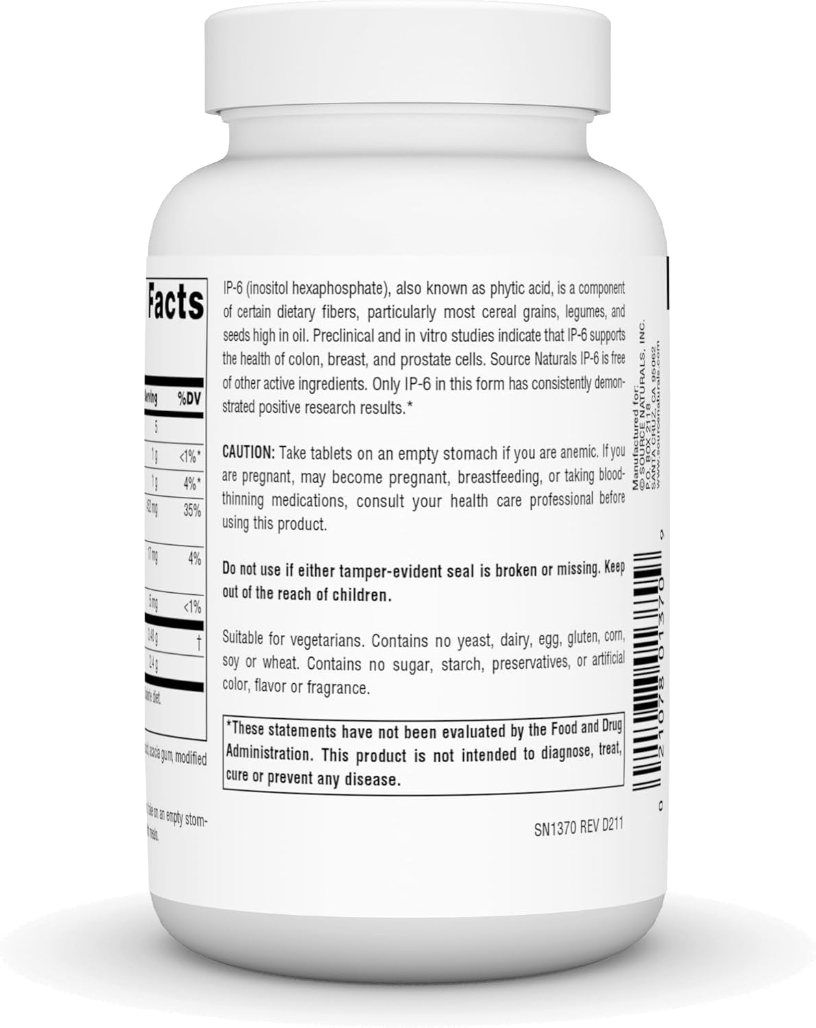 Source Naturals IP-6 Inositol Hexafosfato - 90 Comprimidos
