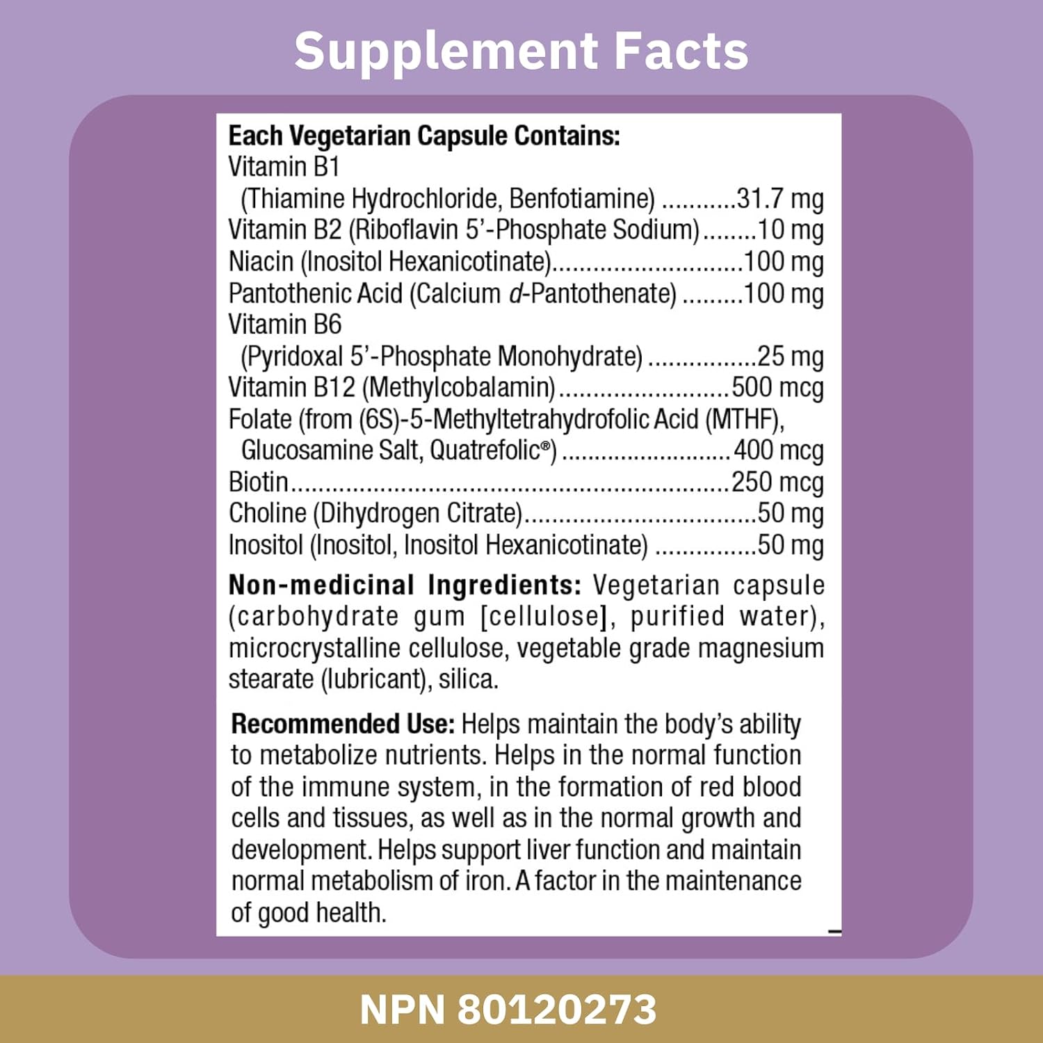 Bioclinic Naturals Enhanced B Complex 60 Softgels - Biológicamente Activo con Quatrefolic Folate