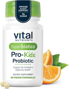Hyperbiotics Vital Nutrients Probiótico Pro Kids - 60 Comprimidos Masticables Sabor Naranja