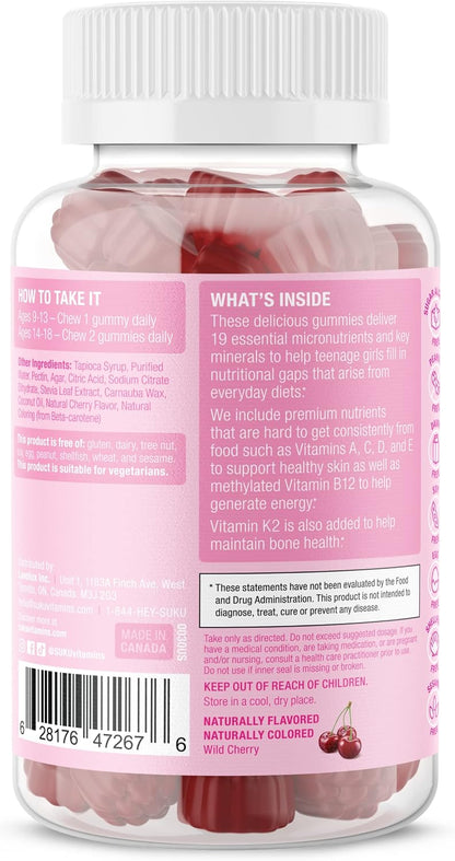 SUKU Gomitas Multivitamínicas para – Sistema inmunitario: Las vitaminas C y D3, así como el zinc, colaboran en el – Image 3