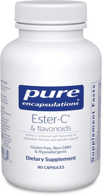 Pure Encapsulations Ester-C & Flavonoids - Vitamin C with Bioflavonoids, Quercetin, and Rutin - 90 Capsules