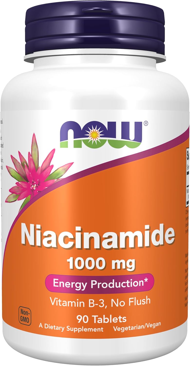 Now Foods Niacinamida (Vitamina B-3) 1000 mg, 90 Comprimidos