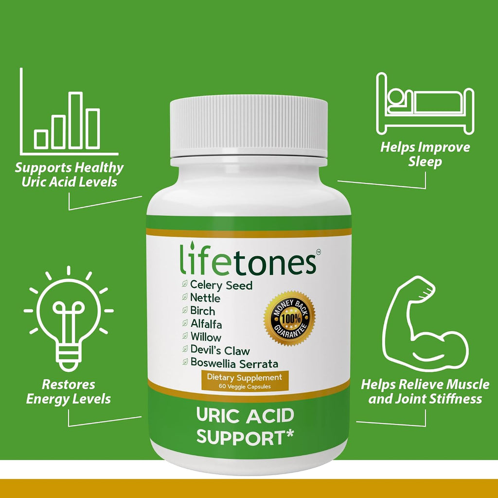 Life Tones Limpieza y Soporte de Ácido Úrico – 60 Cápsulas Veganas