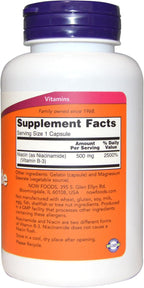 Niacinamida 500mg, 100 Cápsulas (Paquete de 2)