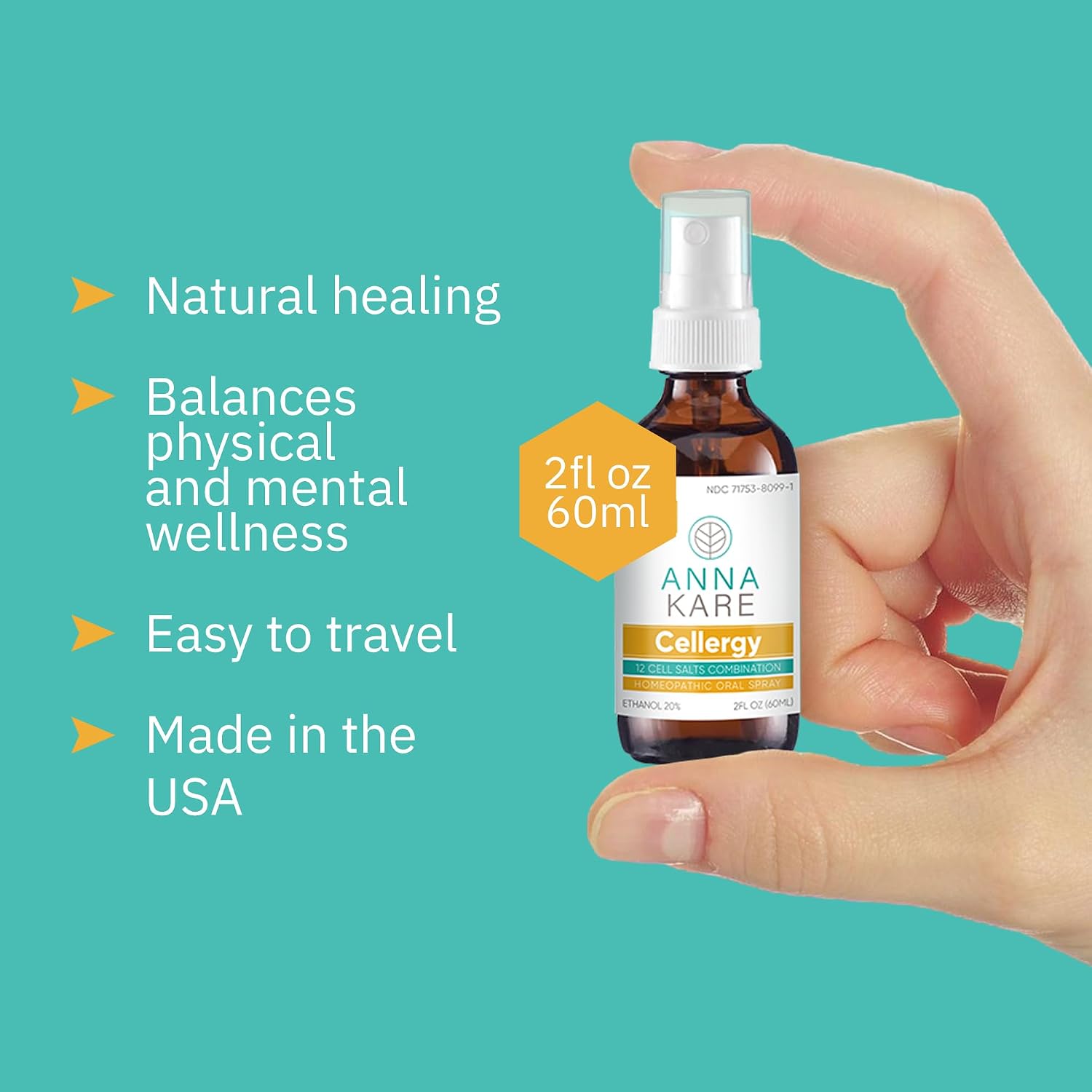 Cellergy – Spray Oral Homeopático con las 12 Sales de Schuessler, 60 ml